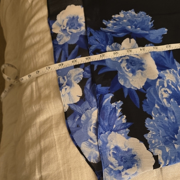 INC International Concepts Blue Floral Asymmetrical Dress - Picture 12 of 14